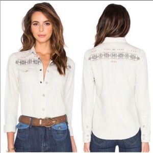 Mother Denim All My Ex's Western Top All the Right Angles Size XS
